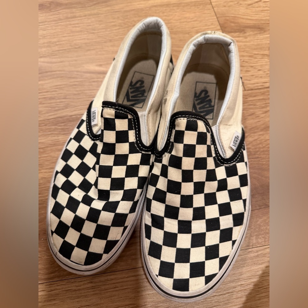 VANS Checkerboard Slip-On Black & Off White Shoes